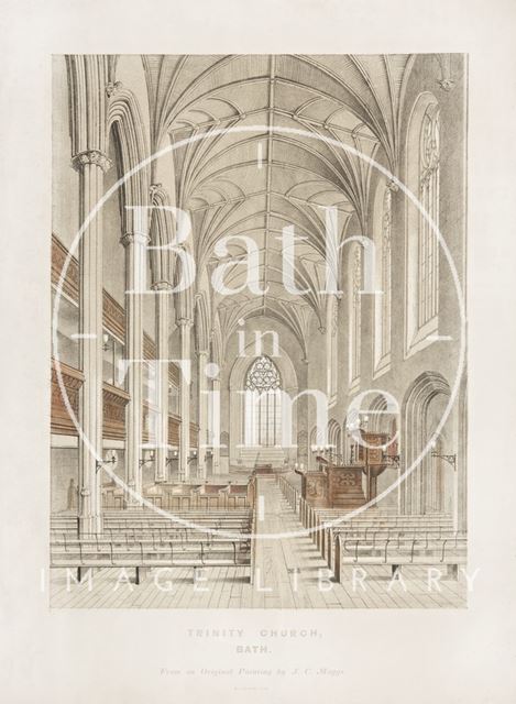 Interior of Trinity Church, Bath 1845