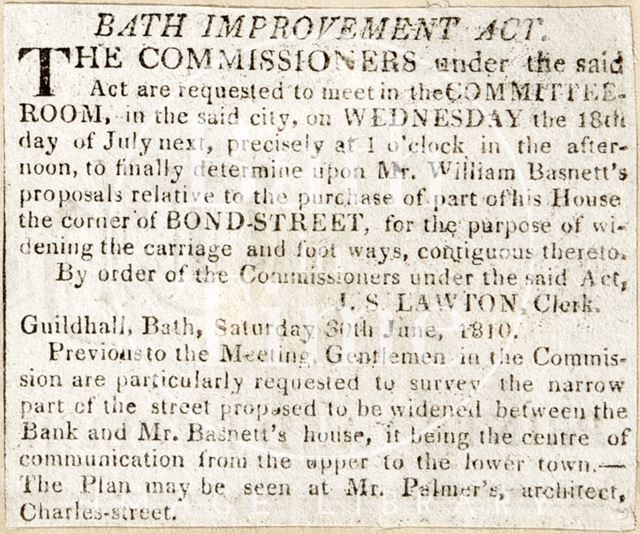 The Bath Improvement Act 1810