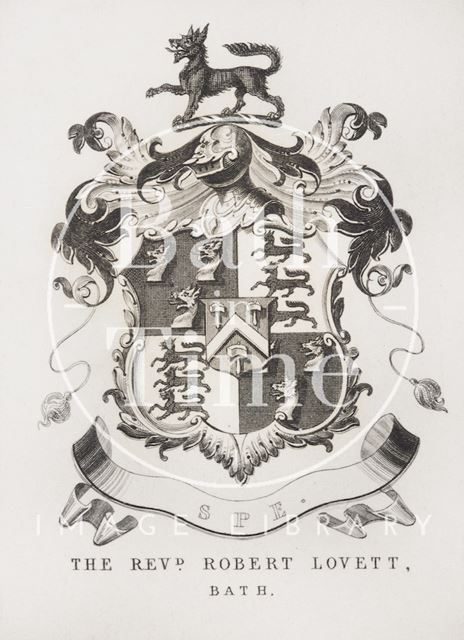 Coat of Arms of the Rev. Robert Lovett, Bath c.1840-1850