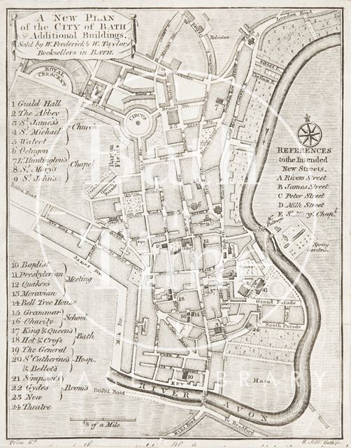 A New Plan of the City of Bath & Additional Buildings 1776