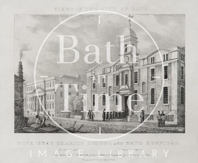 Blue Coat Charity School and Bath Hospital, Bath c.1830