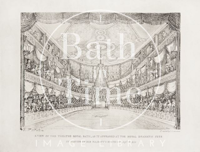 A View of the Theatre Royal, Bath as it Appeared at the Royal Dramatic Fete, in Honour of His Majesty's Birthday 1824