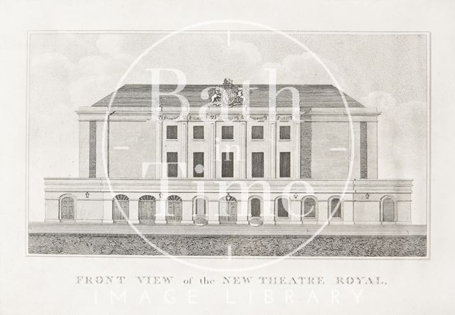 Front view of the New Theatre Royal, Bath 1807