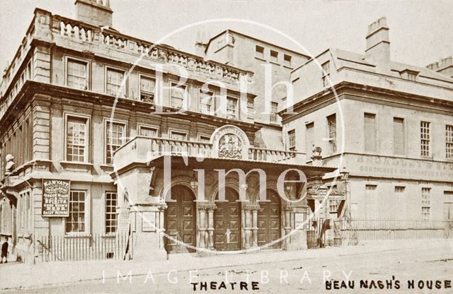 The Theatre Royal and Beau Nash's House, Bath c.1872