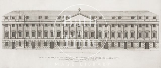 The south elevation of the north side of Queen Square, Bath 1728