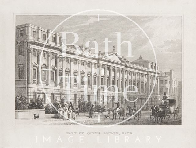 Part of Queen Square, Bath 1829