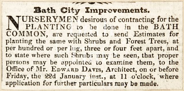 Bath City Improvements 1830