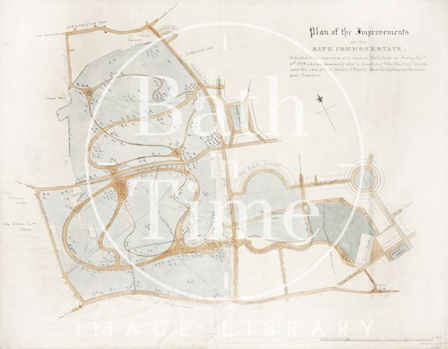 Plan of the Improvements on the Bath Common Estate, Bath 1829