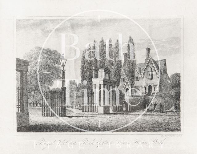 Royal Victoria Park Gate, & Farm House, Bath 1839