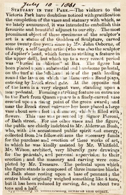 Royal Victoria Park, Bath 1861