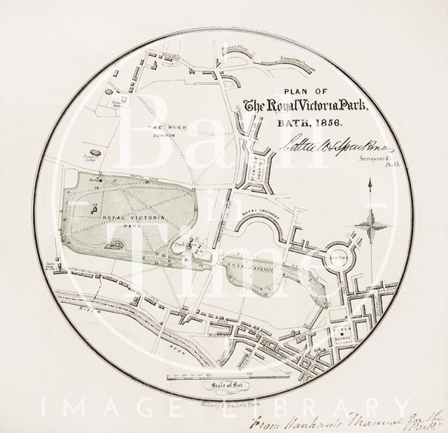 Plan of the Royal Victoria Park, Bath 1856