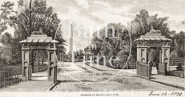 Entrance to Royal Victoria Park, Bath 1873