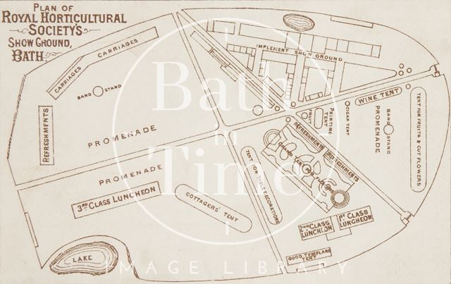 Plan of Royal Horticultural Society Show Ground, Bath c.1873