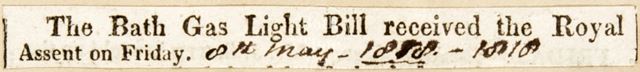 The Bath Light Bill received the royal accent on Friday 1818