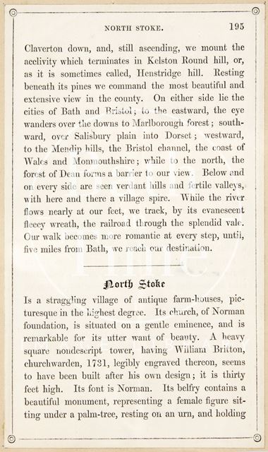 A page from Rambles about Bath and its Neighbourhood 1847