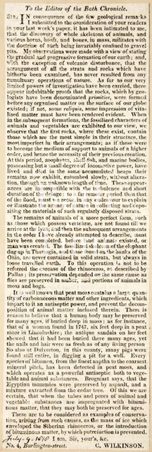 Geology around Bath 1818