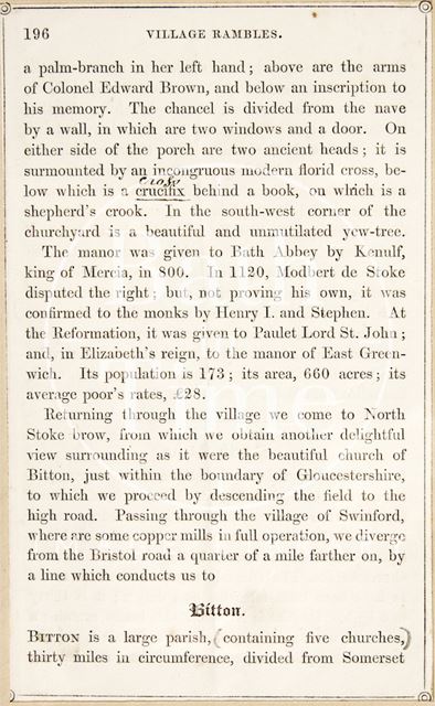 A page from Rambles about Bath and its Neighbourhood 1847