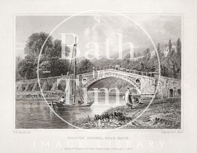 Weston Bridge, Near Bath 1830