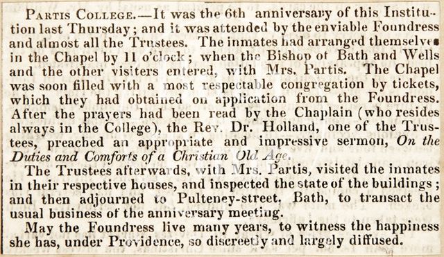 The Partis College, Bath 6th anniversary 1832