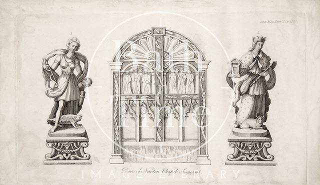 Door of Newton Chapel Somerset 1832