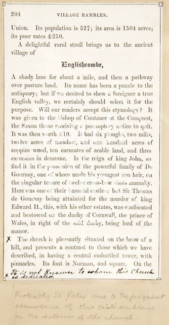 A page from Rambles about Bath and its Neighbourhood 1847