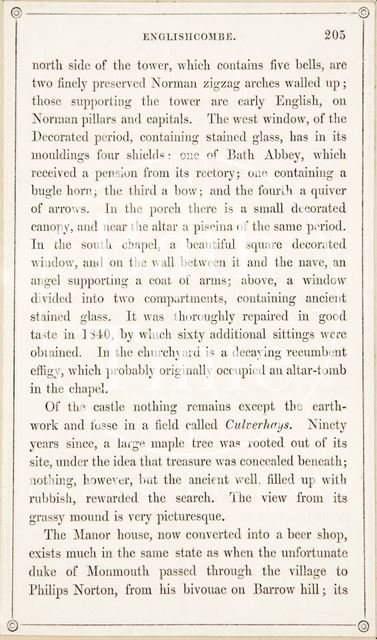 A page from Rambles about Bath and its Neighbourhood 1847