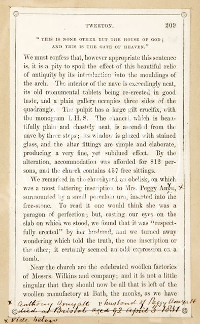 A page from Rambles about Bath and its Neighbourhood 1847