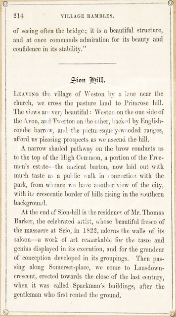 A page from Rambles about Bath and its Neighbourhood 1847