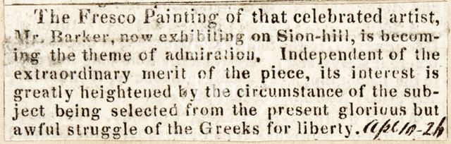 The opening of Mr. Barker's Great Fresco at his gallery in Sion Hill, Bath 1826