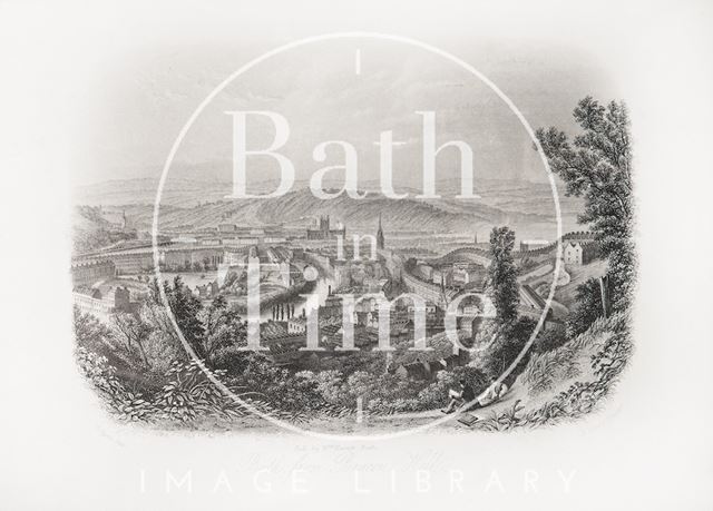 Bath from Beacon Hill 1844