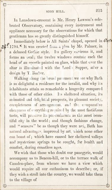 A page from Rambles about Bath and its Neighbourhood 1847