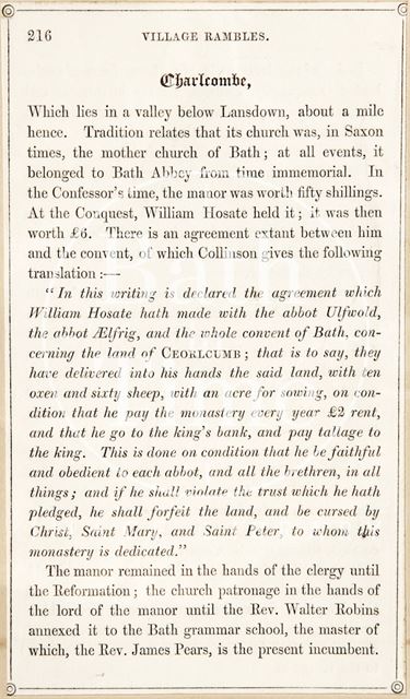 A page from Rambles about Bath and its Neighbourhood 1847