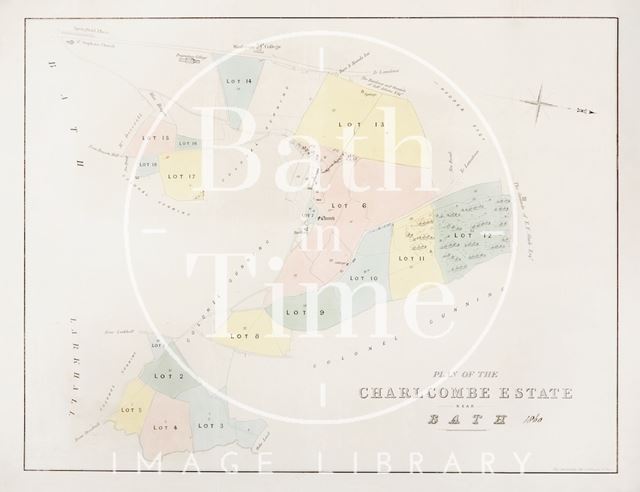 Plan of Charlcombe Estate near Bath 1860