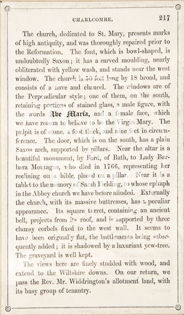 A page from Rambles about Bath and its Neighbourhood 1847