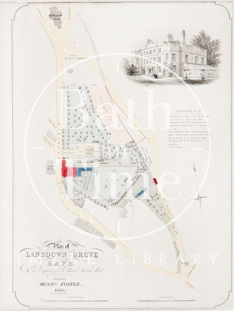 Plan of Lansdown Grove, the property of Sir Edward Cockburn Bart., Bath 1860