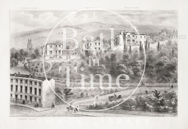 Houses on Beacon Hill, Camden Place (now Camden Crescent), Bath c.1850?