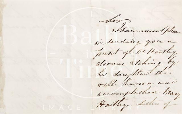 A handwritten letter by Thomas Johnson concerning pictures sent to Hunt 1853 - verso