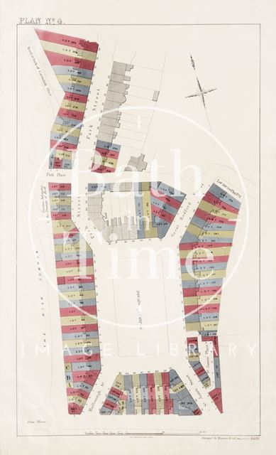 Plan of St. James's Square, Bath (Plan Number 4) 1856