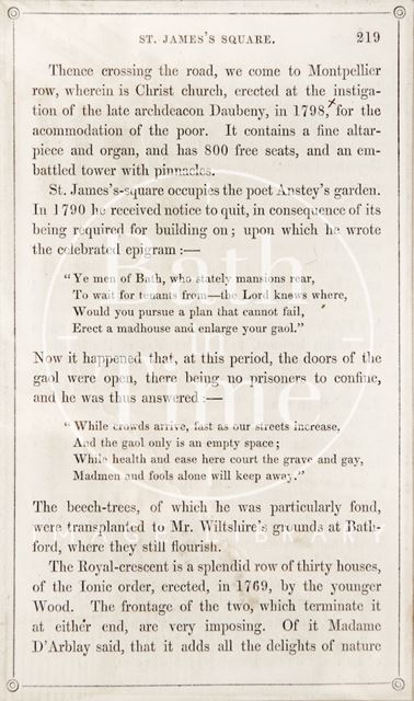 A page from Rambles about Bath and its Neighbourhood 1847