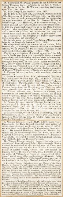 An obituary of William Falconer 1834