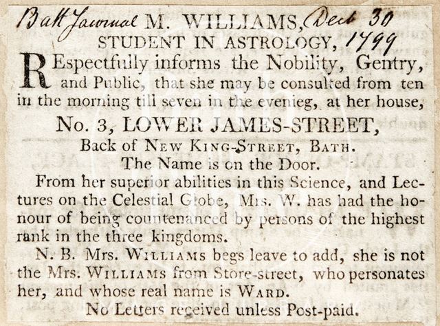 M. Williams' Consultation Sessions 1799