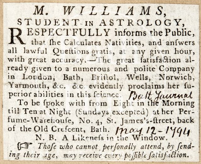 M. Williams' Consultation Sessions 1794