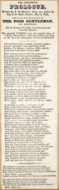 A Prologue by T.H. Bayly Esq. 1824