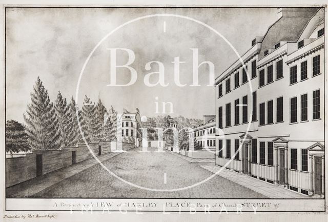 A Perspective View of Harley Place, Part of Church Street, Bath 1785