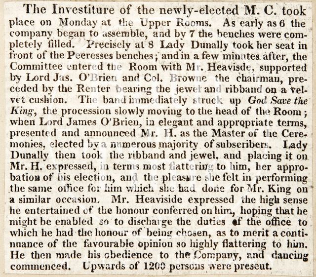 The investiture of the Master of Ceremonies, Bath 1818