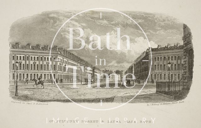 Gt. Pulteney Street & Laura Place, Bath c.1845