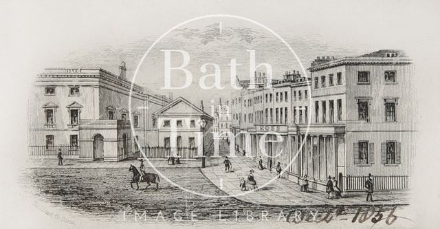 South side of the Assembly Rooms and Saville Row, Bath 1856