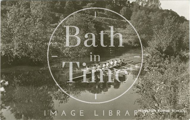 The Rowing Team, River Avon, Monkton Combe c.1950