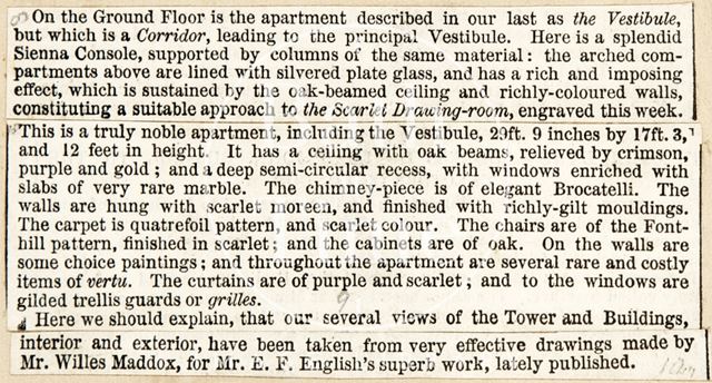 The Vestibule, Beckford's Tower, Bath 1844