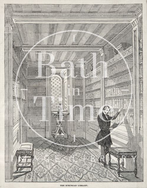 The Library, Beckford's Tower, Bath 1844